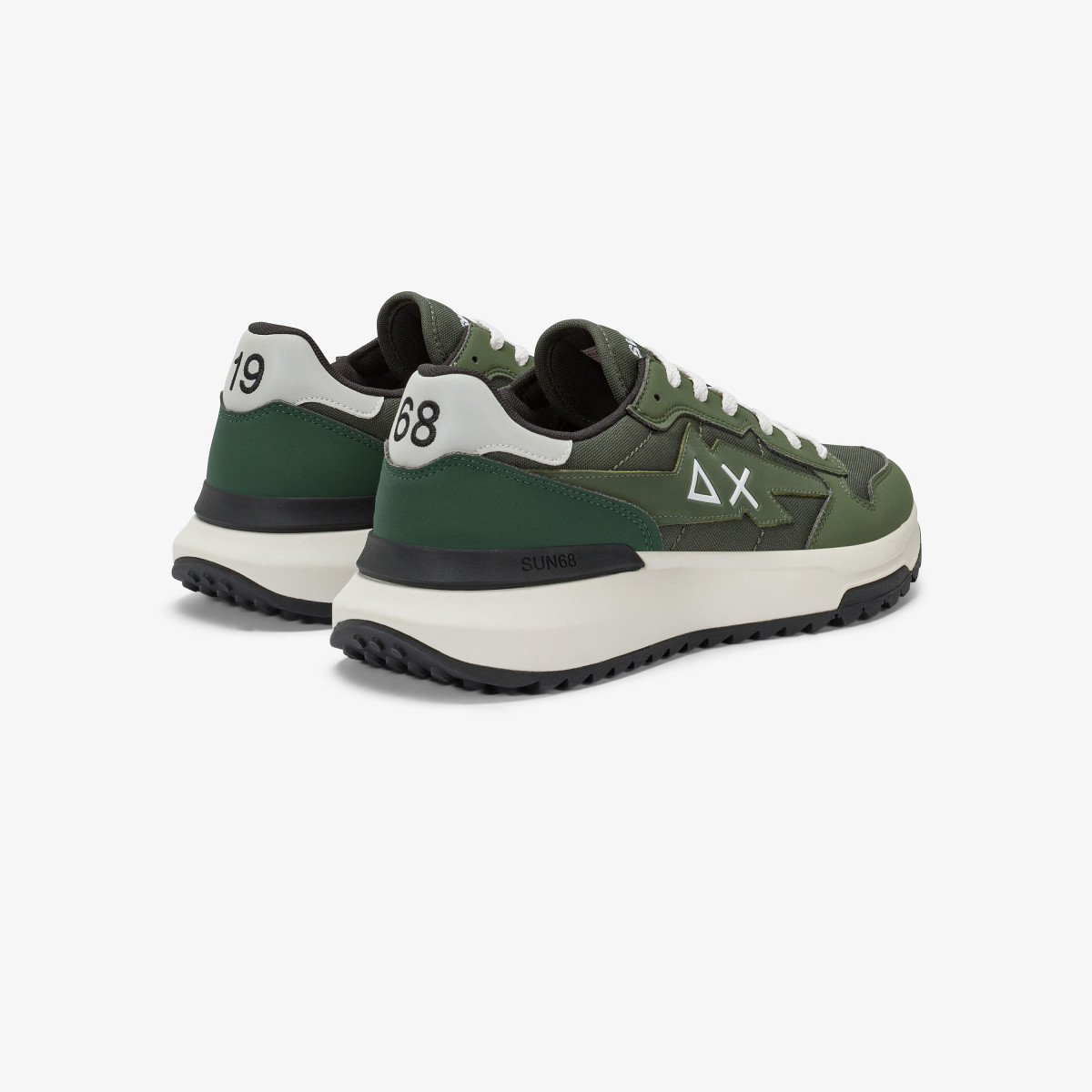 Sneaker Niki 2.0 Solid in nylon e PU militare scuro