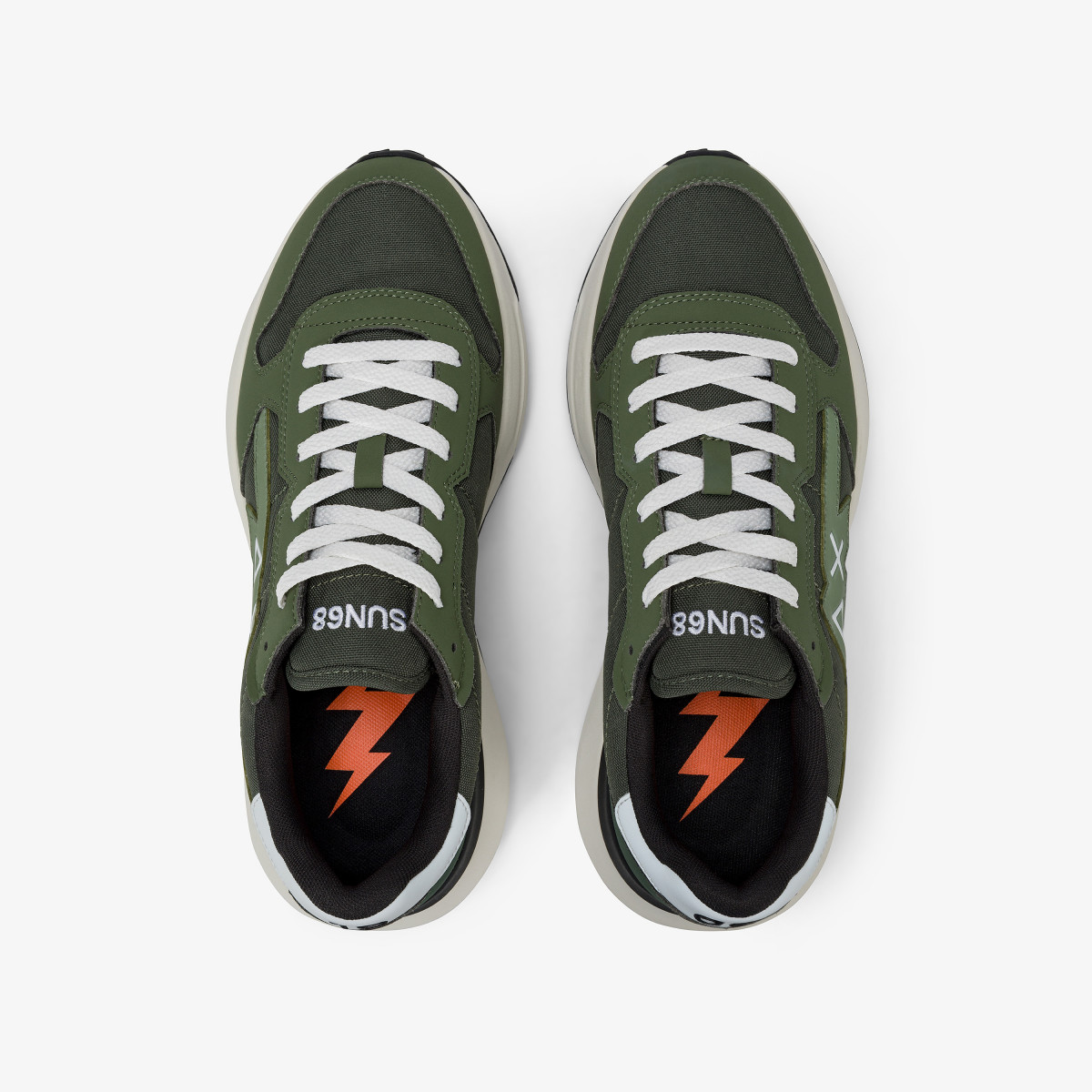 Sneaker Niki 2.0 Solid in nylon e PU militare scuro