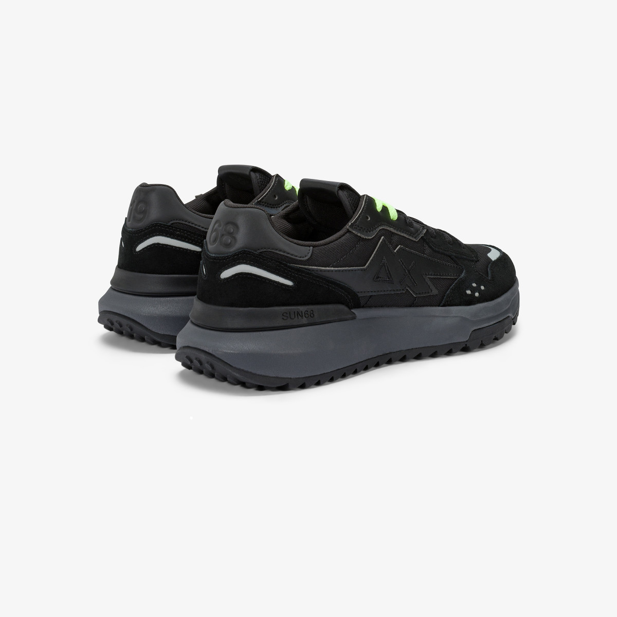 Black Niki 2.0 Sporty nylon and suede sneaker