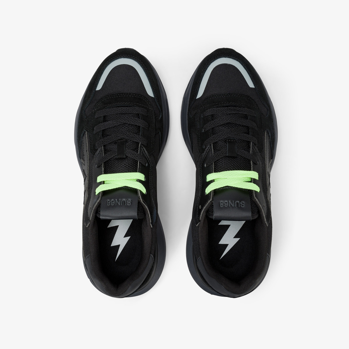 Black Niki 2.0 Sporty nylon and suede sneaker