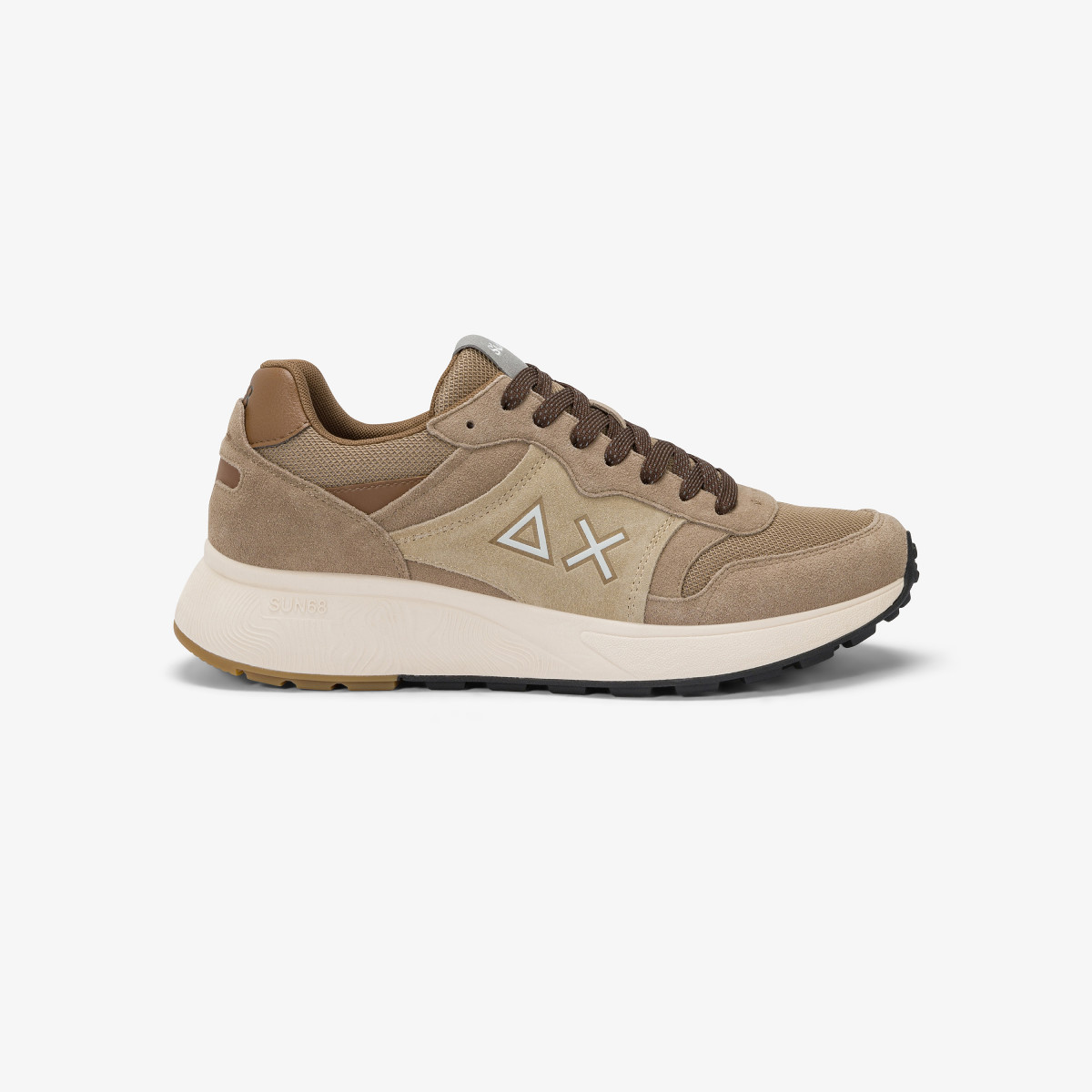 Sneaker Sun Daddy in nylon e suede beige scuro