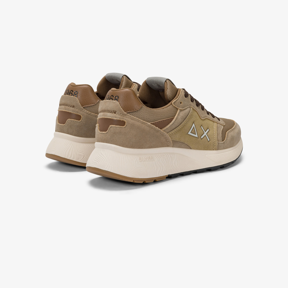 Sneaker Sun Daddy in nylon e suede beige scuro