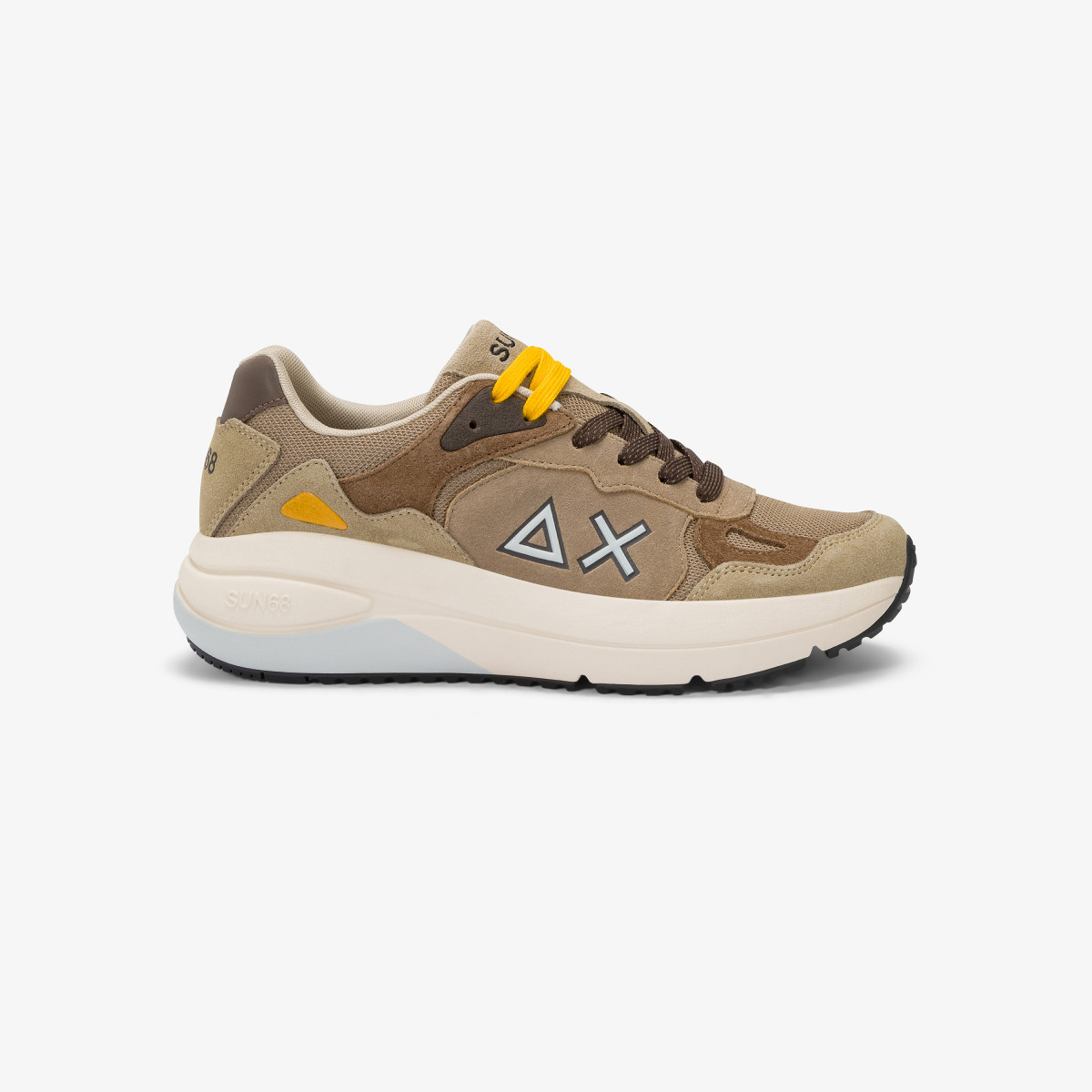 Beige Jupiter Suede sneaker with logo