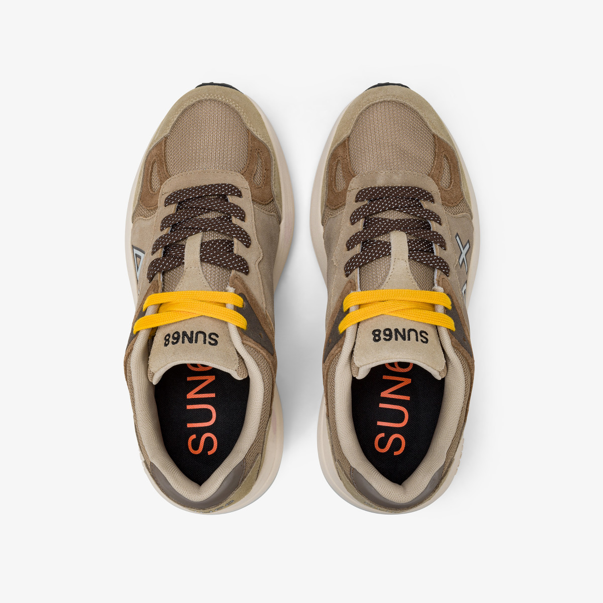 Beige Jupiter Suede sneaker with logo