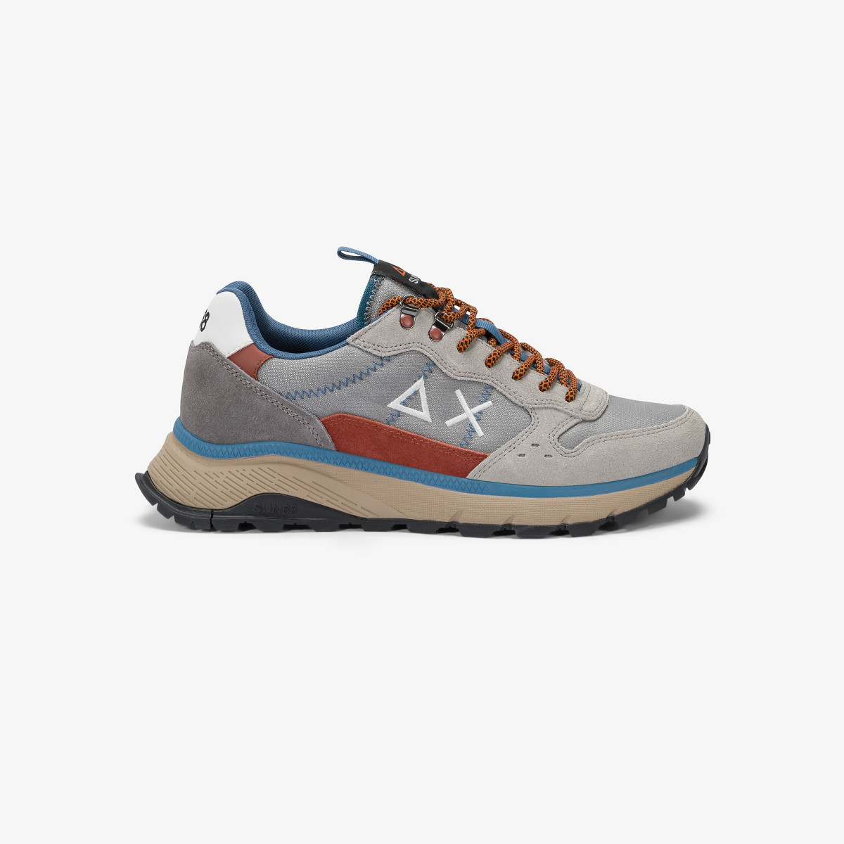 Sneaker Fire & Camping in cordura e suede grigio chiaro