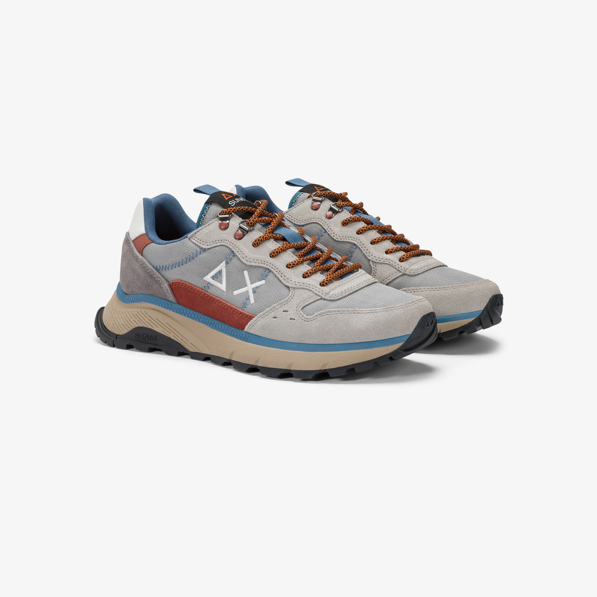 Sneaker Fire & Camping in cordura e suede grigio chiaro
