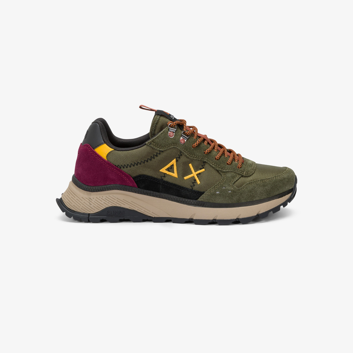 Sneaker Fire & Camping in cordura e suede militare scuro