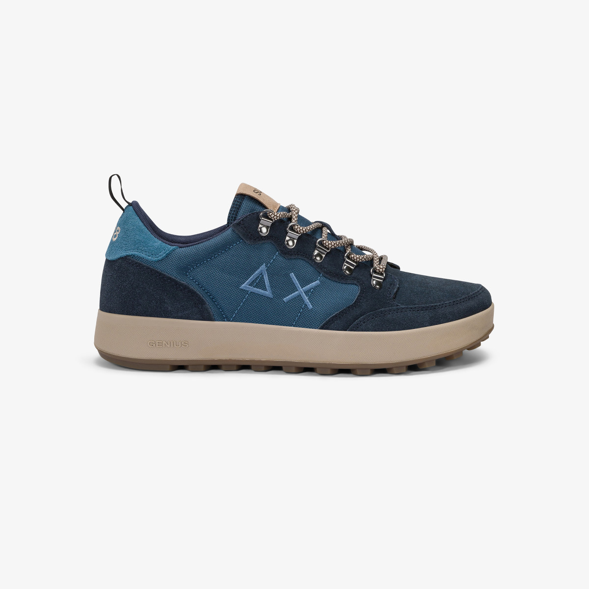 Sneaker Genius Solid in nylon e suede navy blue