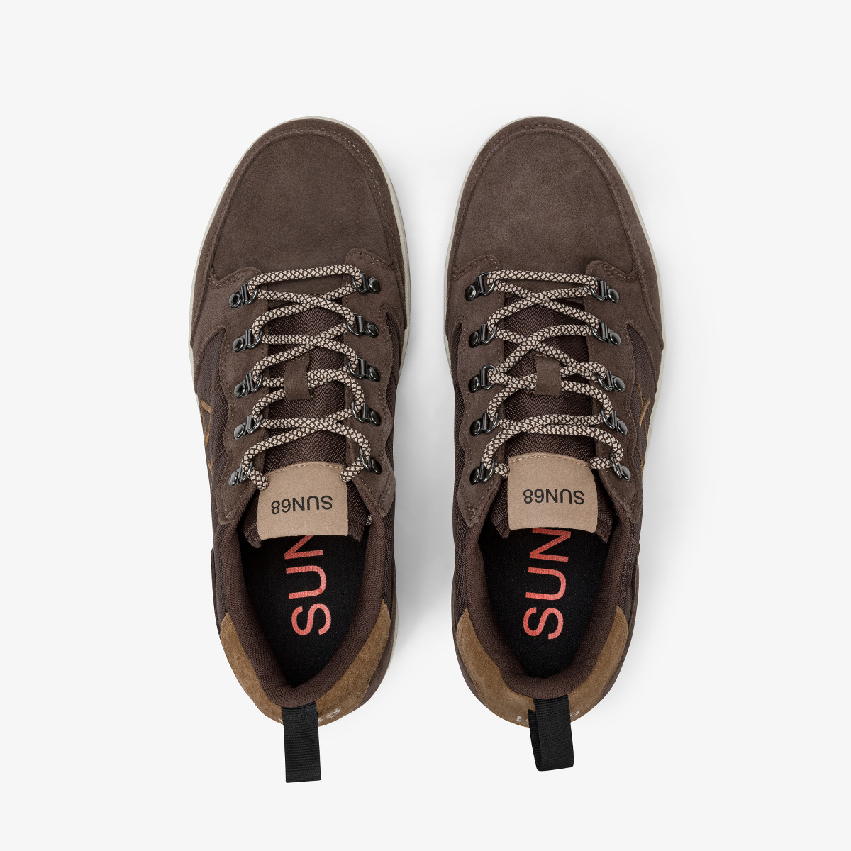 Sneaker Genius Solid in nylon e suede marrone