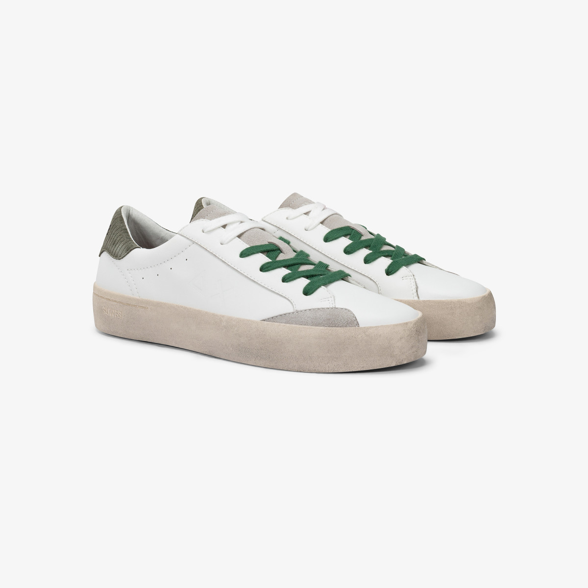 Sneaker Street Leather in pelle militare scuro