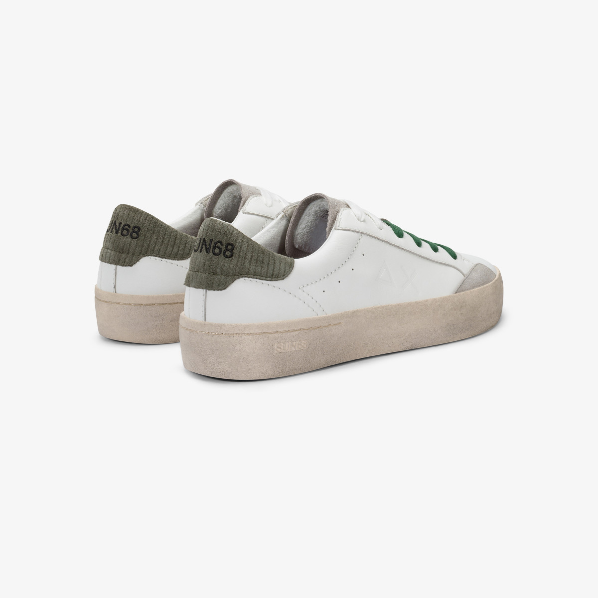 Sneaker Street Leather in pelle militare scuro