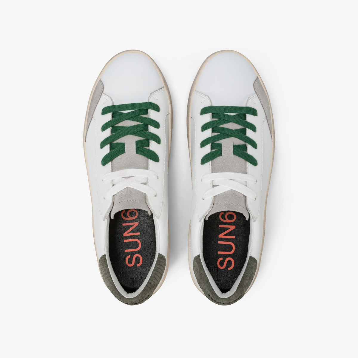 Sneaker Street Leather in pelle militare scuro