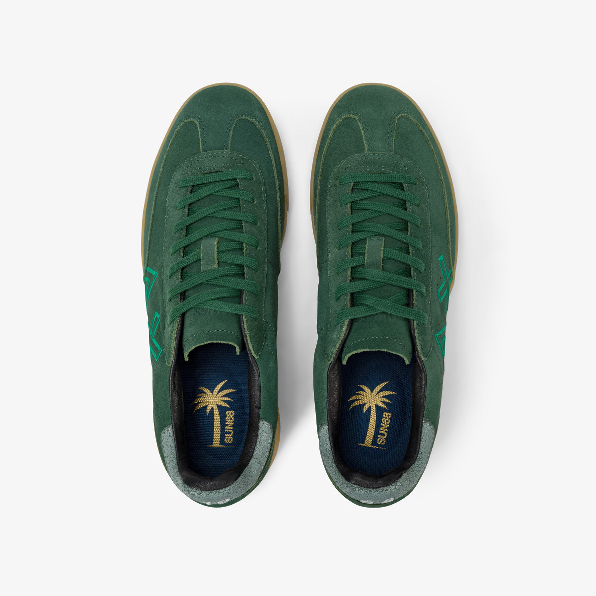 Dark green California Sun suede sneaker