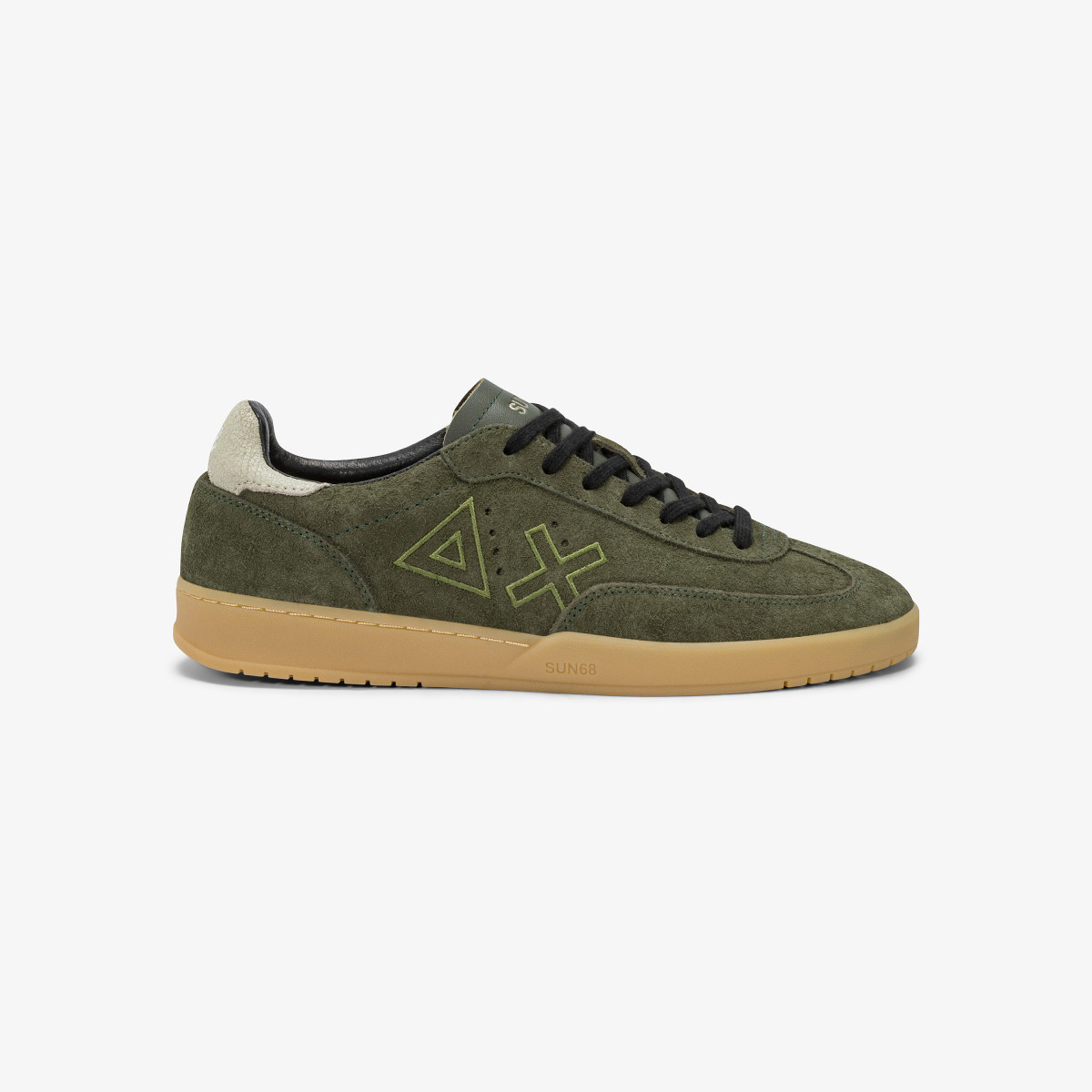 Sneaker California Sun in suede militare scuro