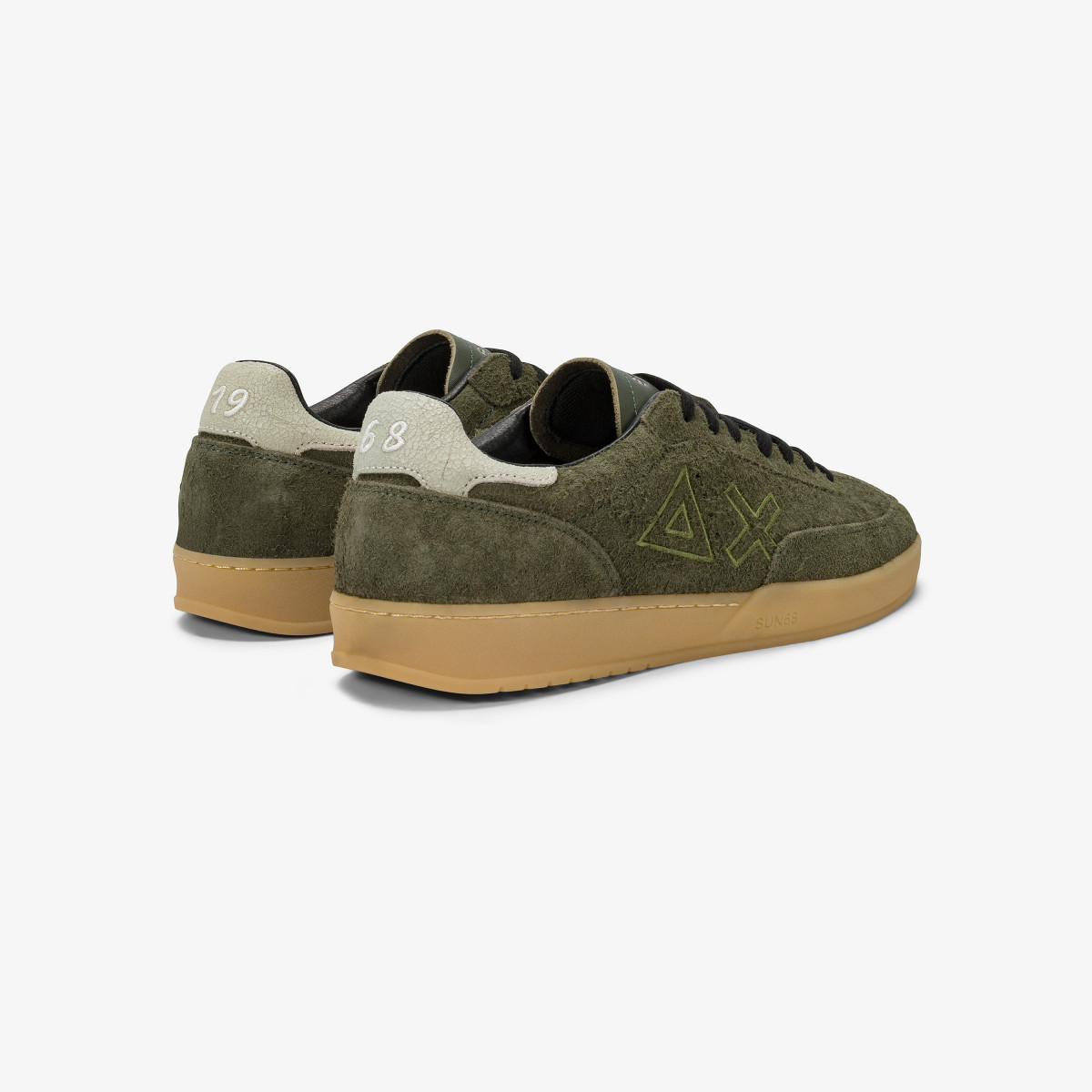 Sneaker California Sun in suede militare scuro