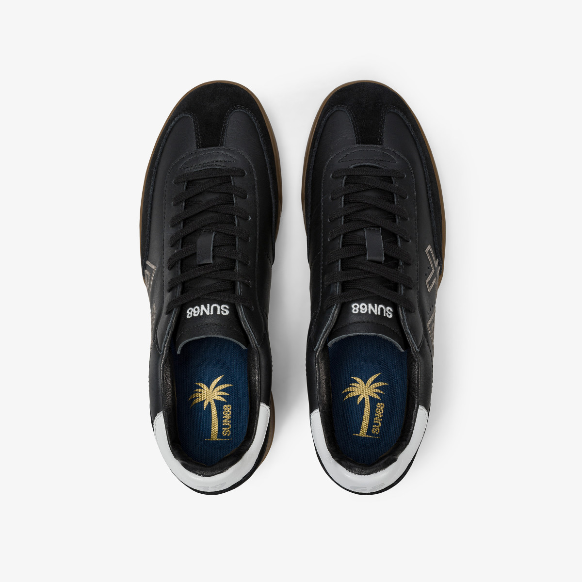 Black California Sun leather sneaker