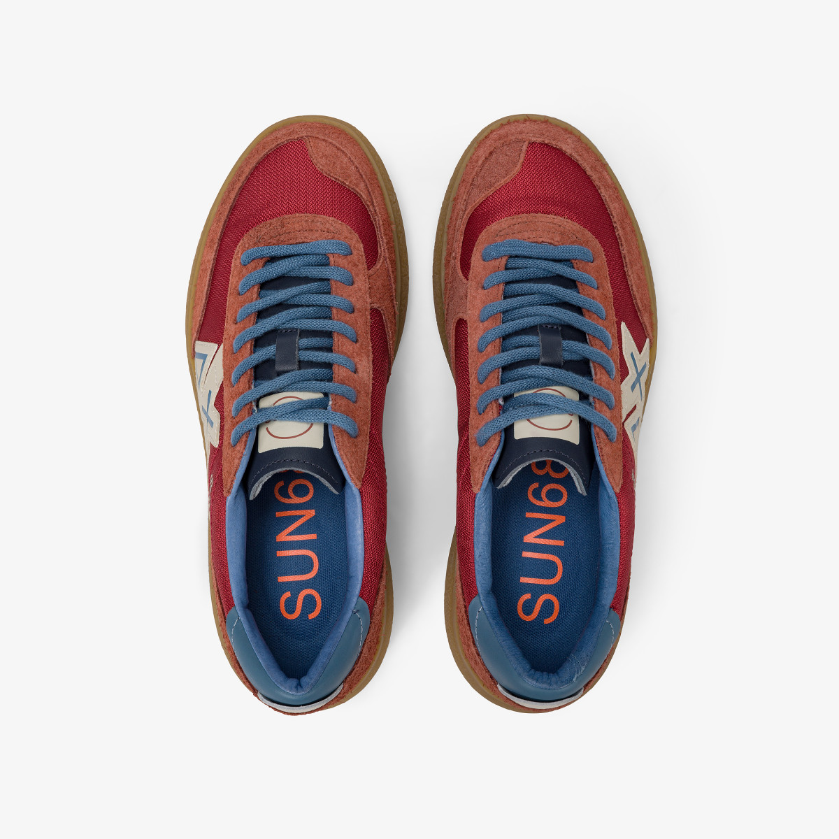 Sneaker Luis Low in suede e pelle bottalata rust