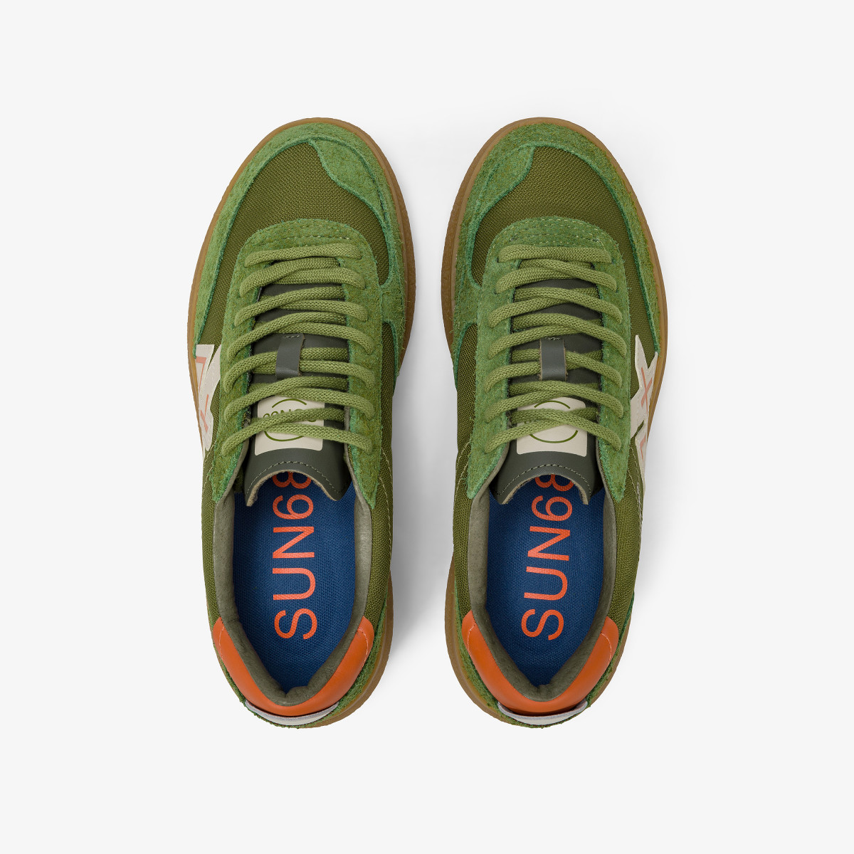 Sneaker Luis Low in suede e pelle bottalata muschio
