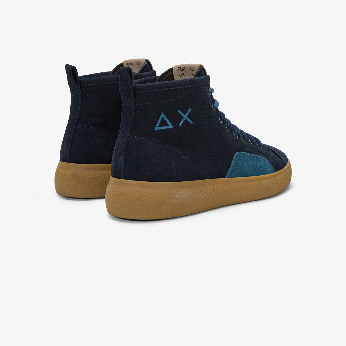 Navy blue Luis Mid suede sneaker