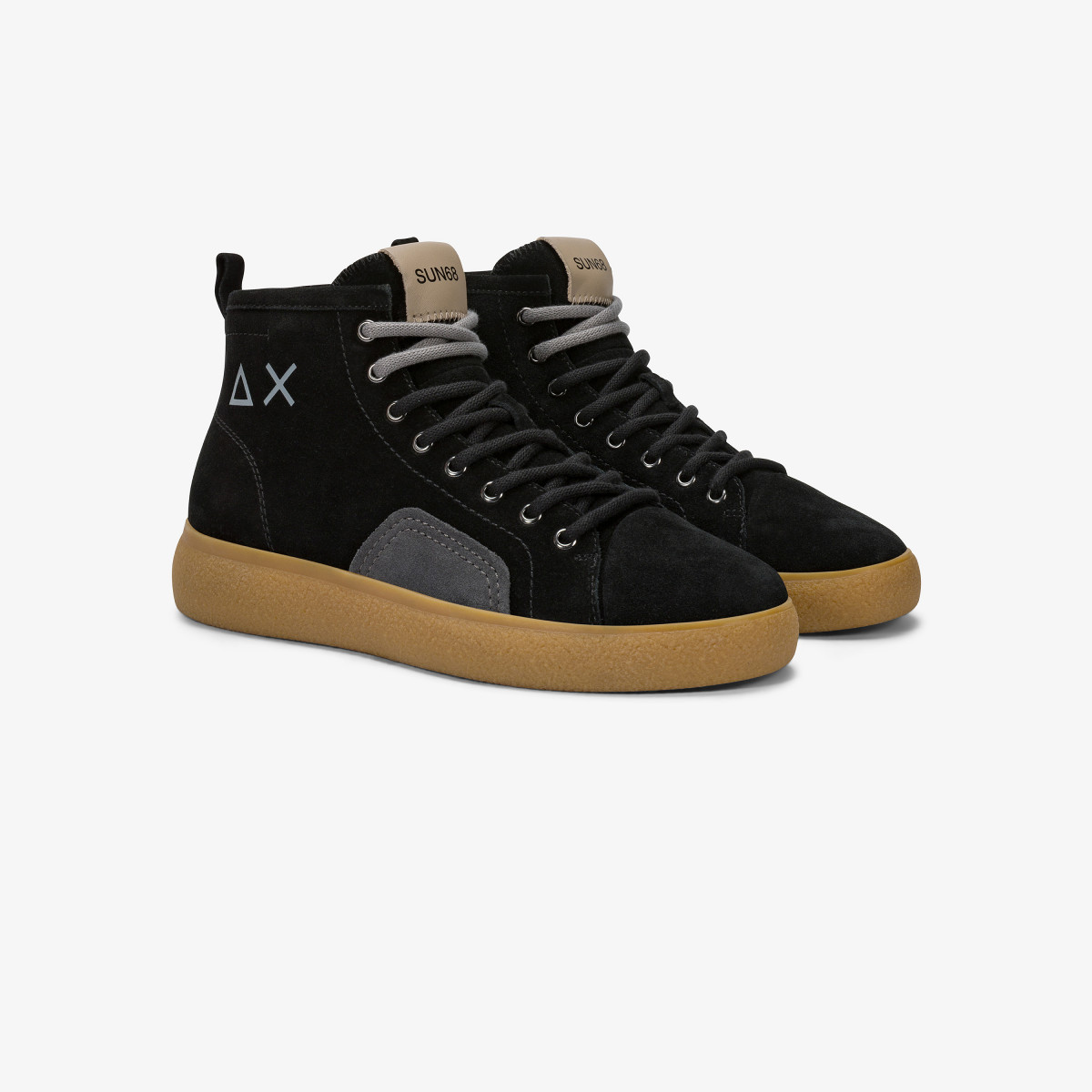 Sneaker Luis Mid in suede nero