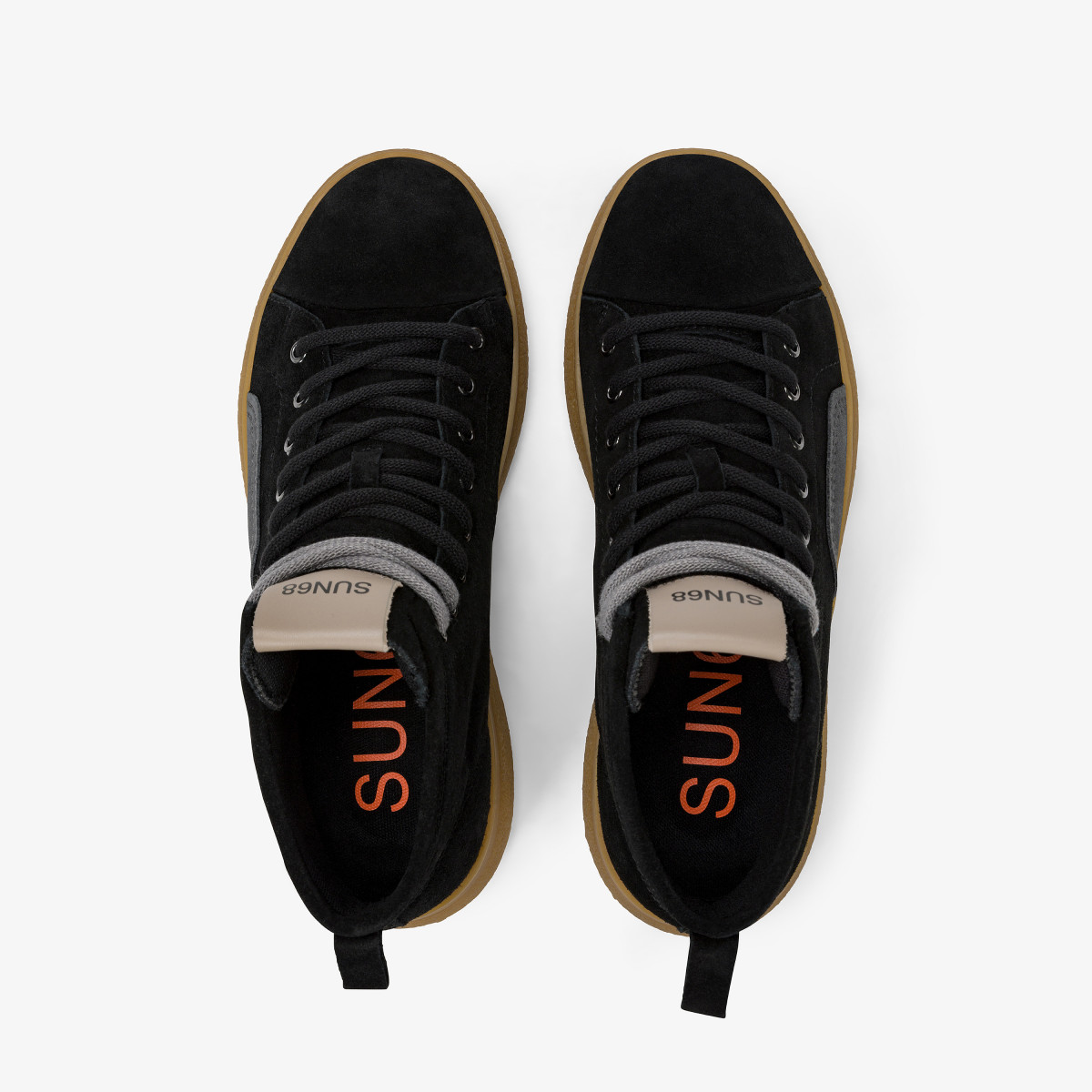 Sneaker Luis Mid in suede nero