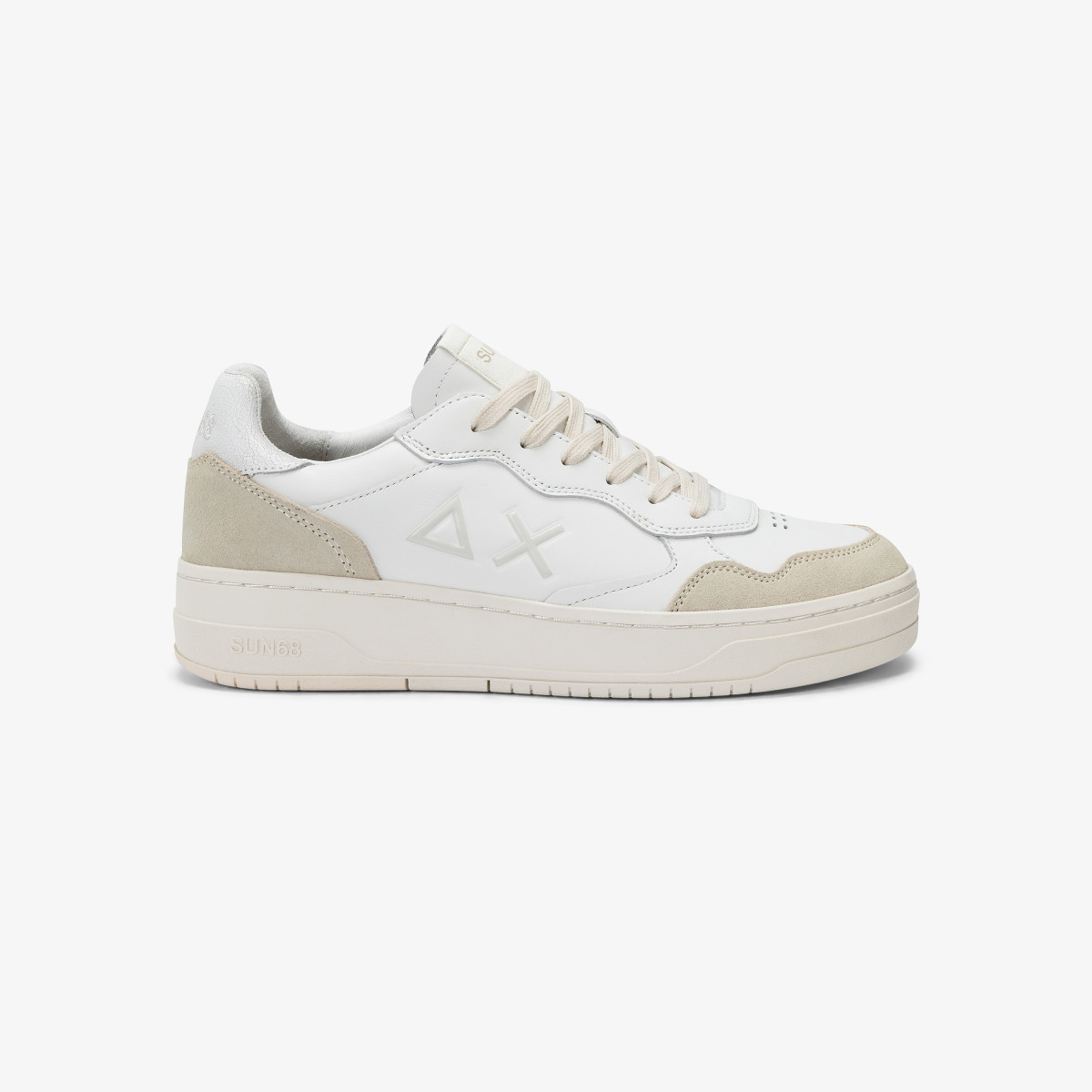 Sneaker Big Basket in pelle bianco