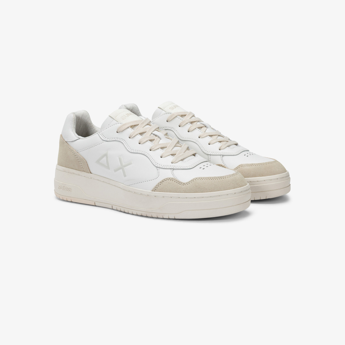 Sneaker Big Basket in pelle bianco