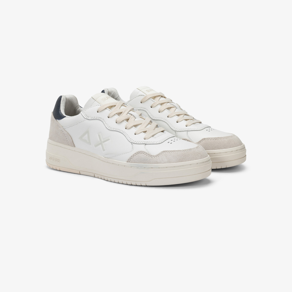Navy blue Big Basket leather sneaker