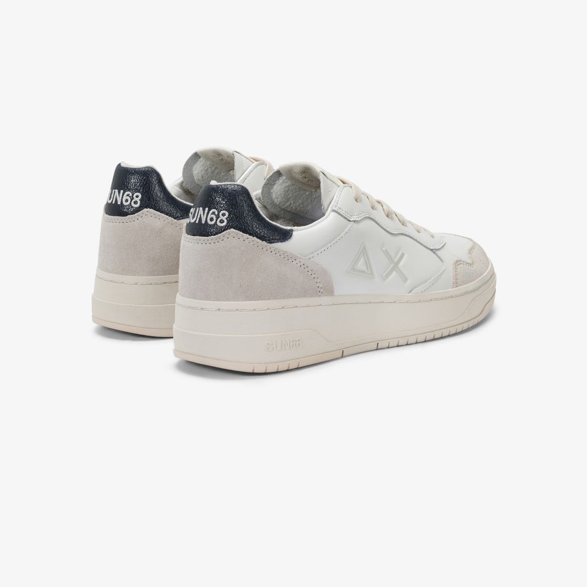 Navy blue Big Basket leather sneaker