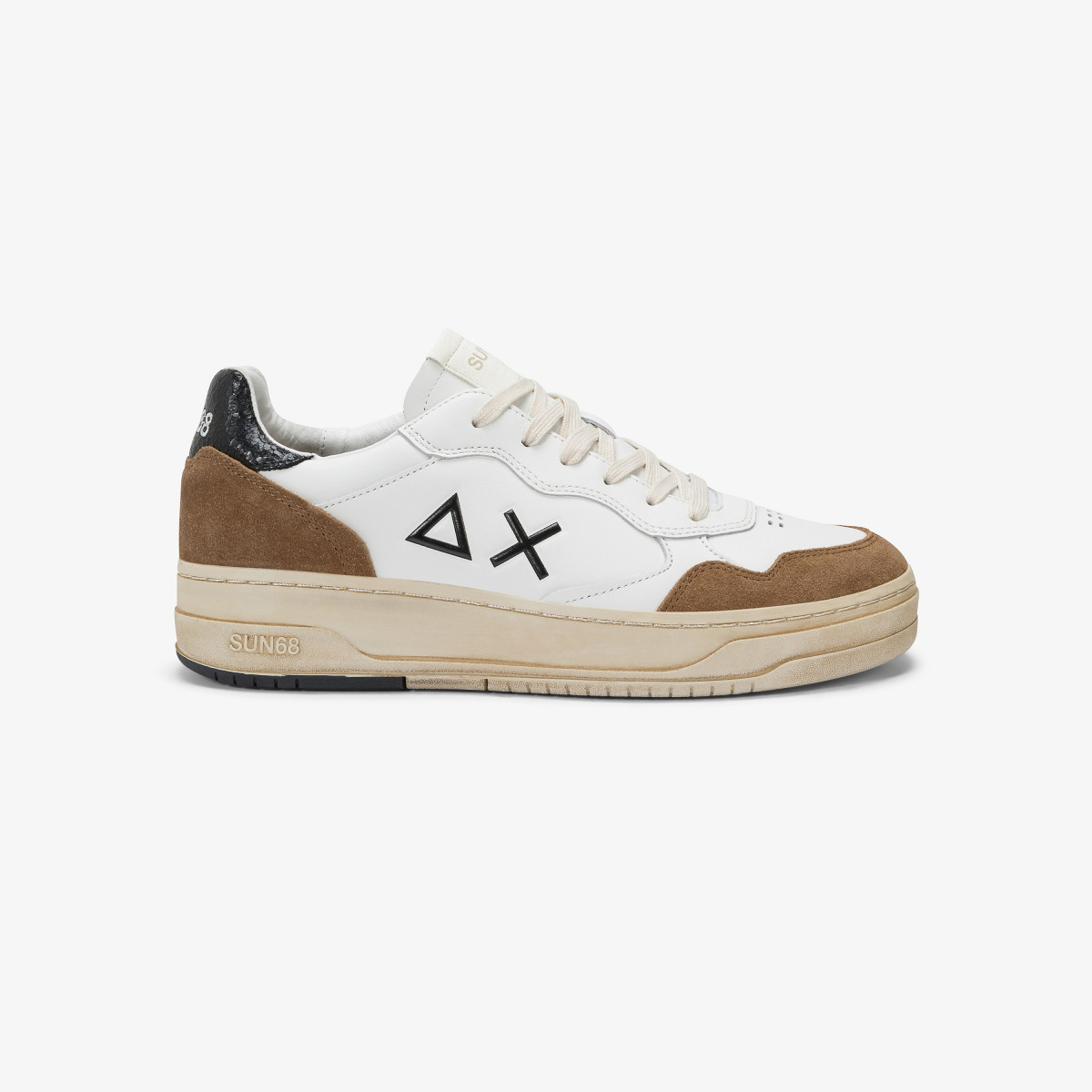Sneaker Big Basket in pelle volpe