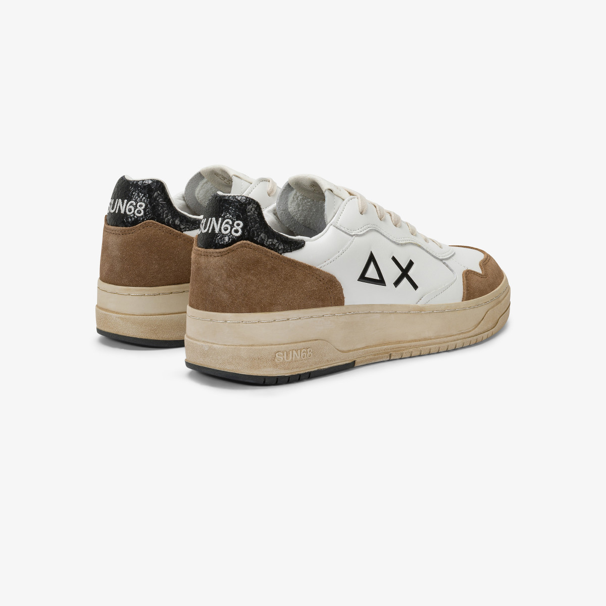 Sneaker Big Basket in pelle volpe