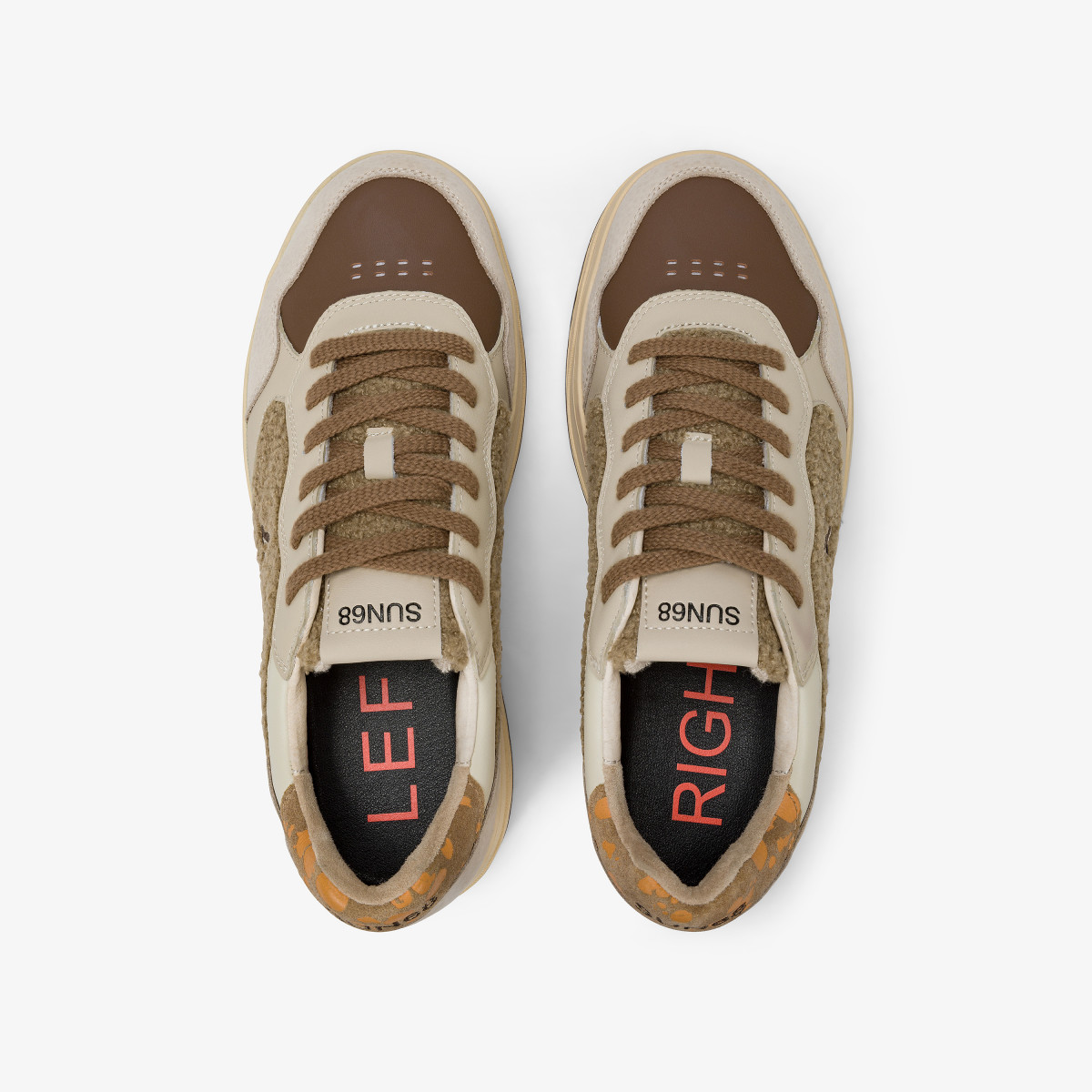 Fox Big Basket evo leather and teddy sneaker