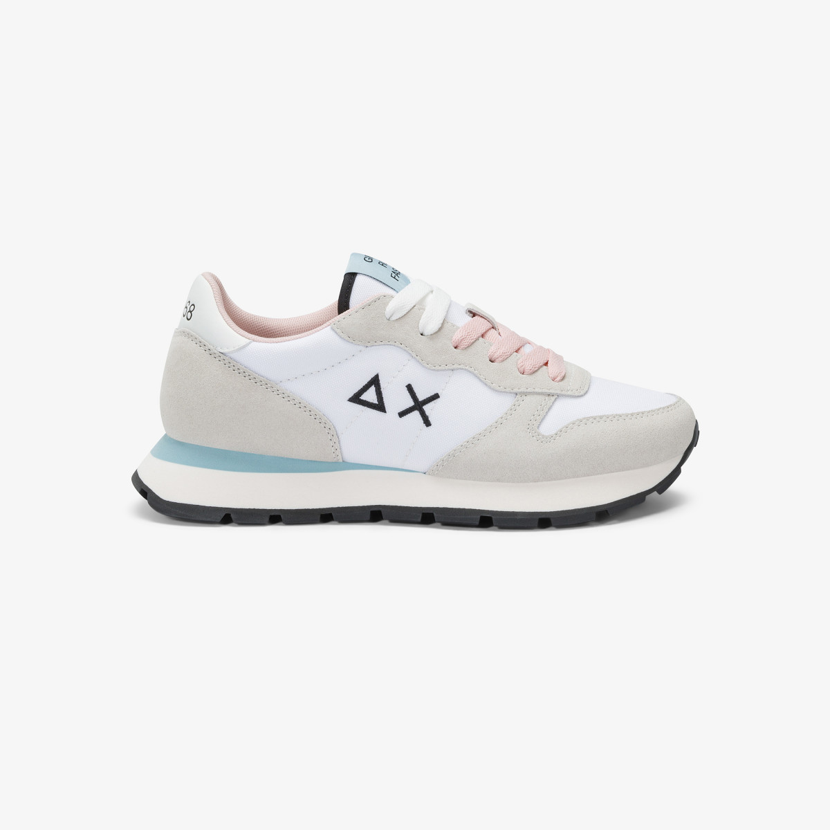 Sneaker Ally Solid in nylon e suede bianco