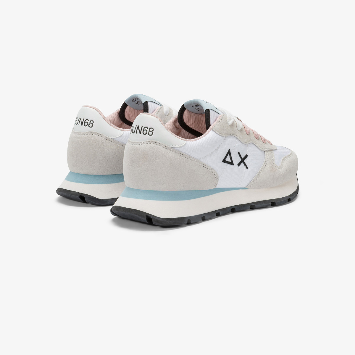 Sneaker Ally Solid in nylon e suede bianco