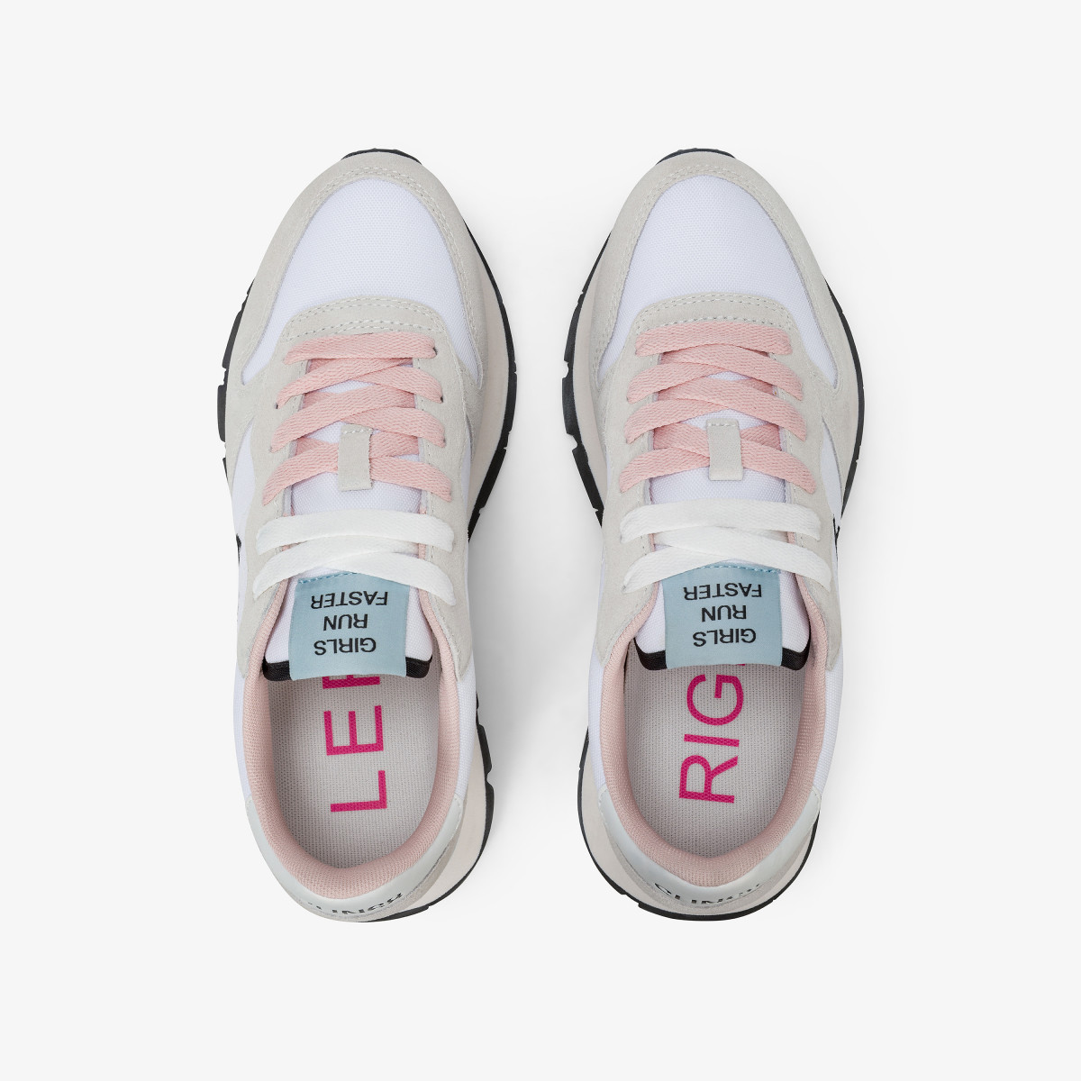 Sneaker Ally Solid in nylon e suede bianco
