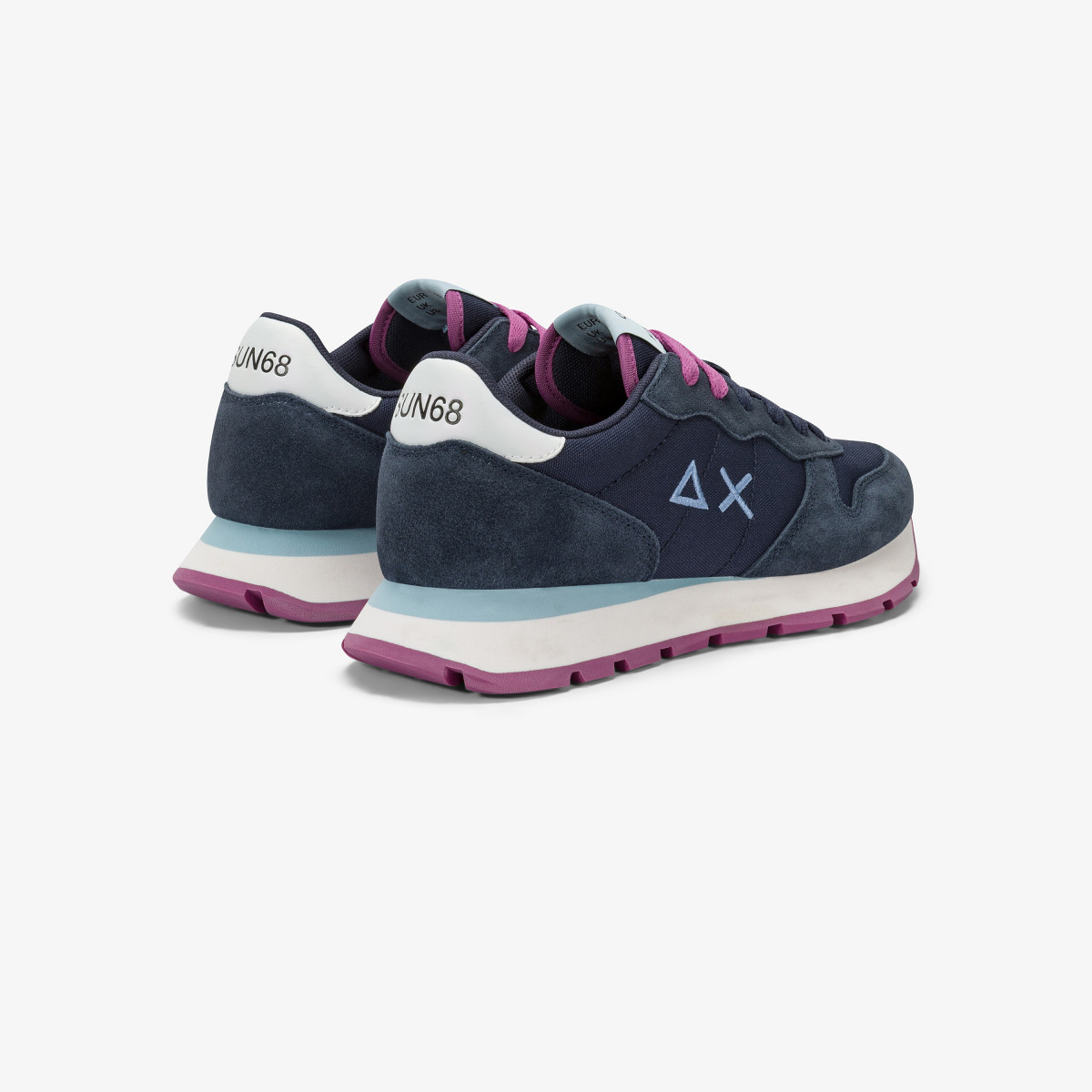 Navy blue Ally Solid nylon and suede sneaker