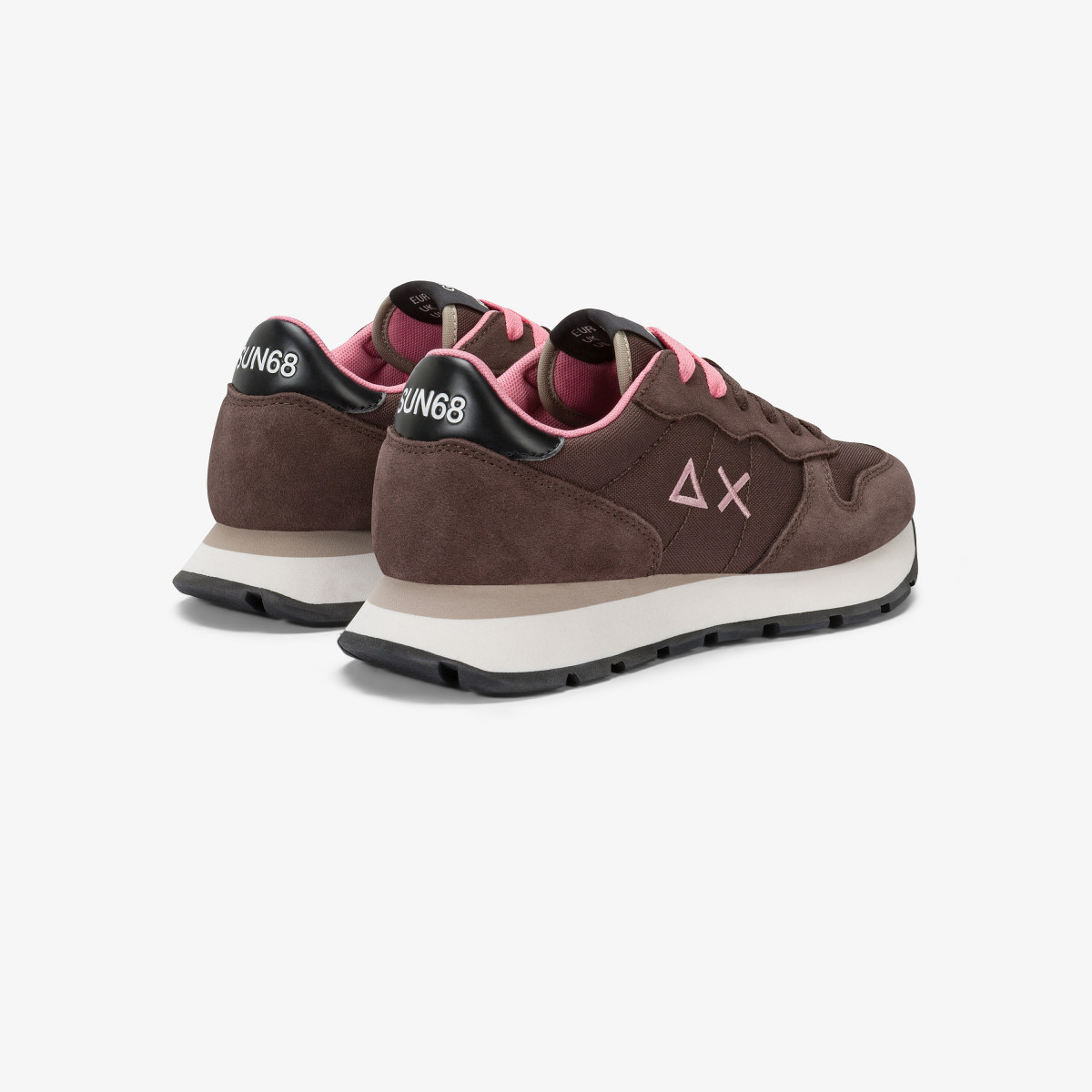 Sneaker Ally Solid in nylon e suede marrone
