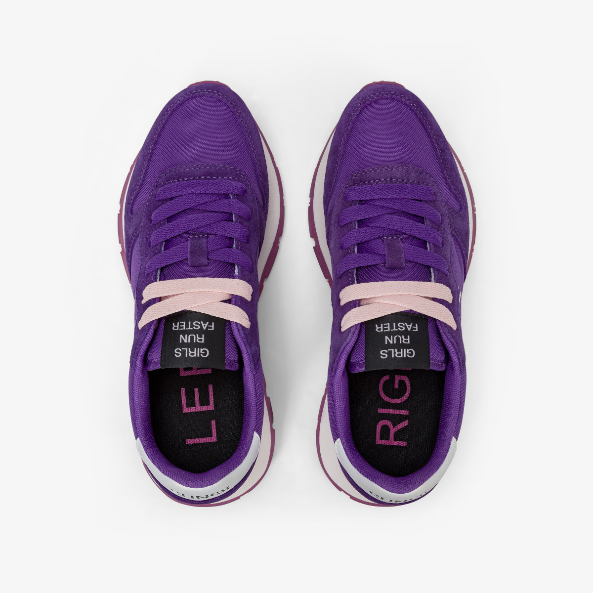 Sneaker Ally Solid in nylon e suede viola