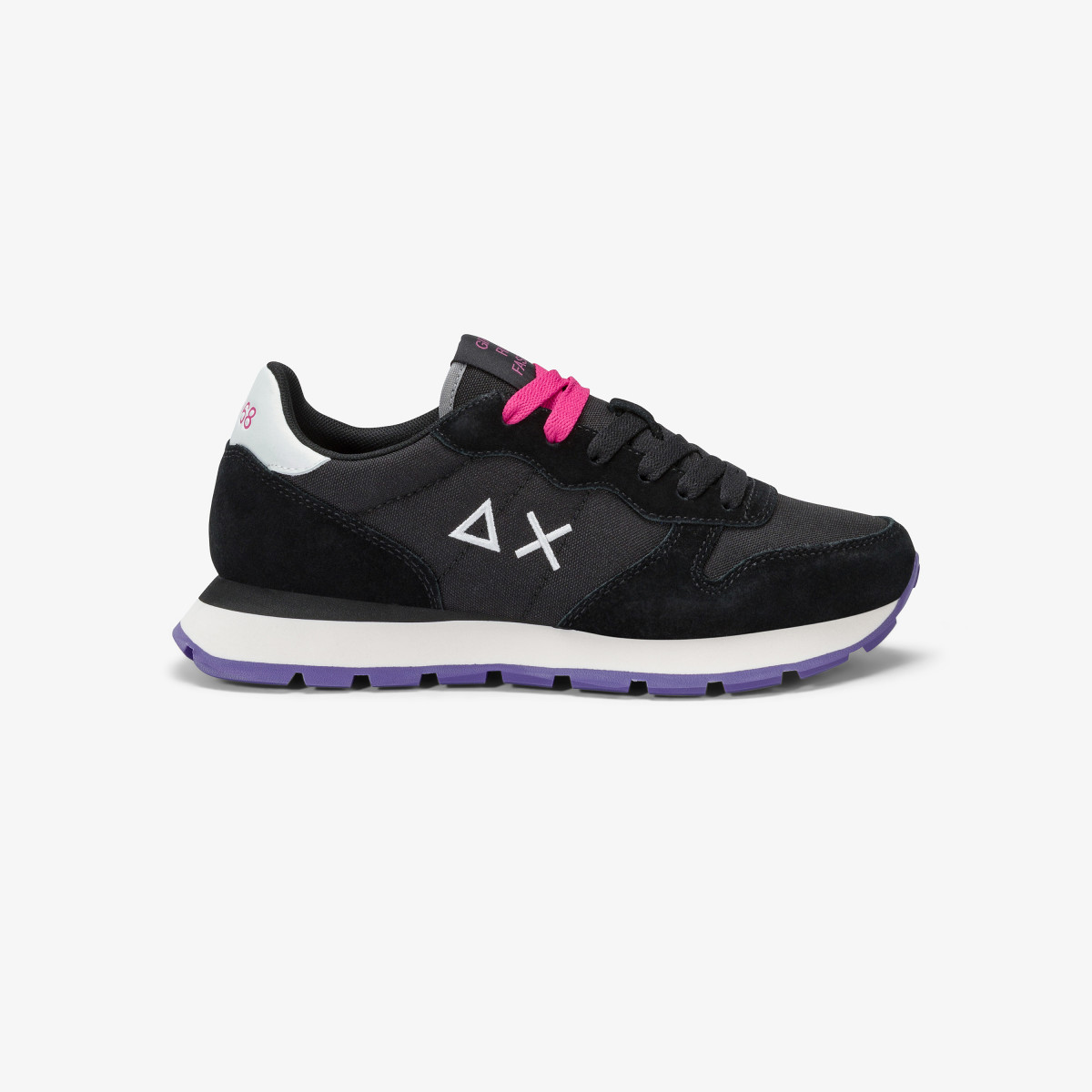 Sneaker Ally Solid in nylon e suede nero
