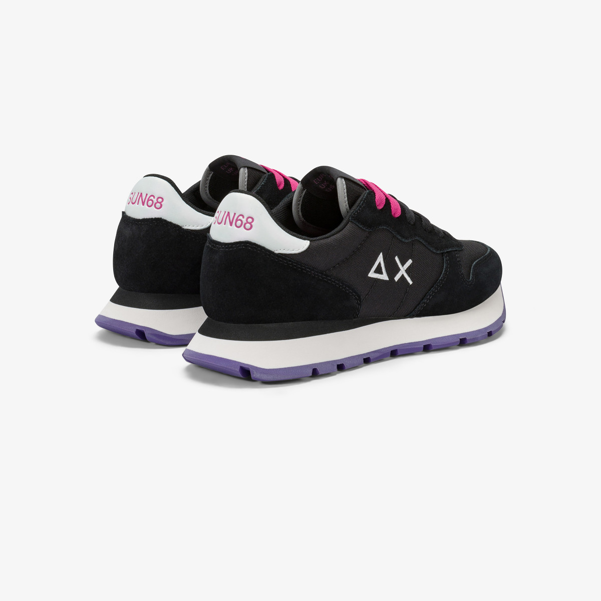 Sneaker Ally Solid in nylon e suede nero
