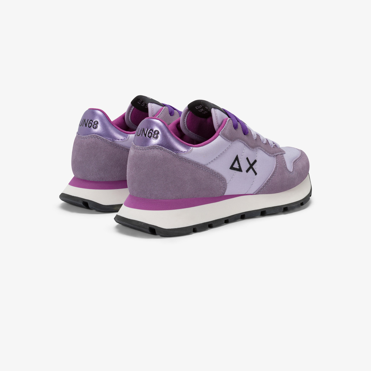 Sneaker Ally Solid in nylon e suede lilla