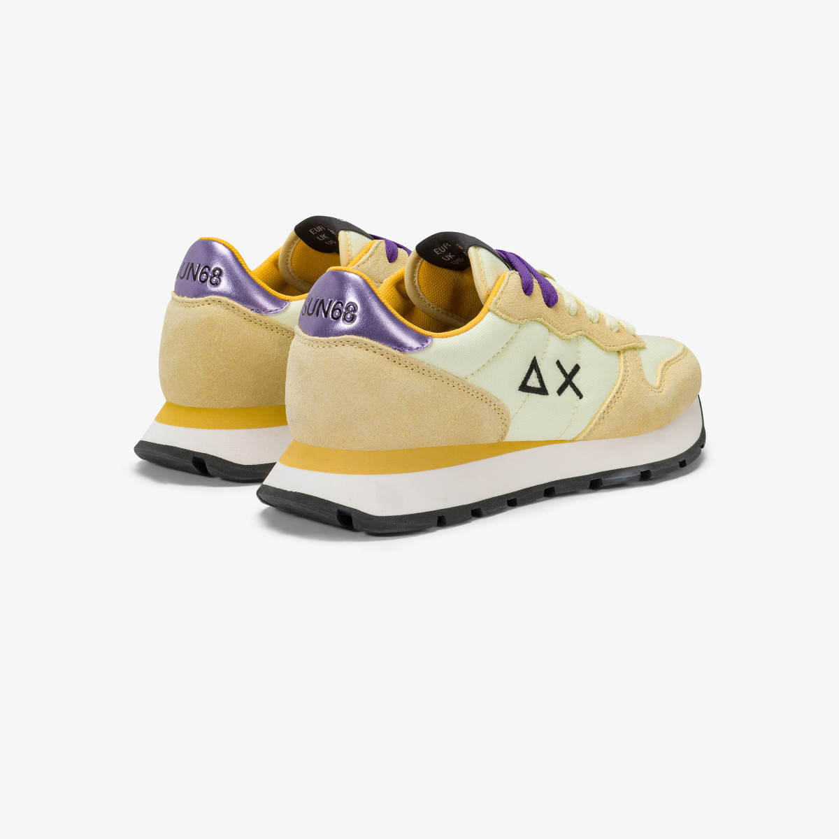 Sneaker Ally Solid in nylon e suede giallo limone