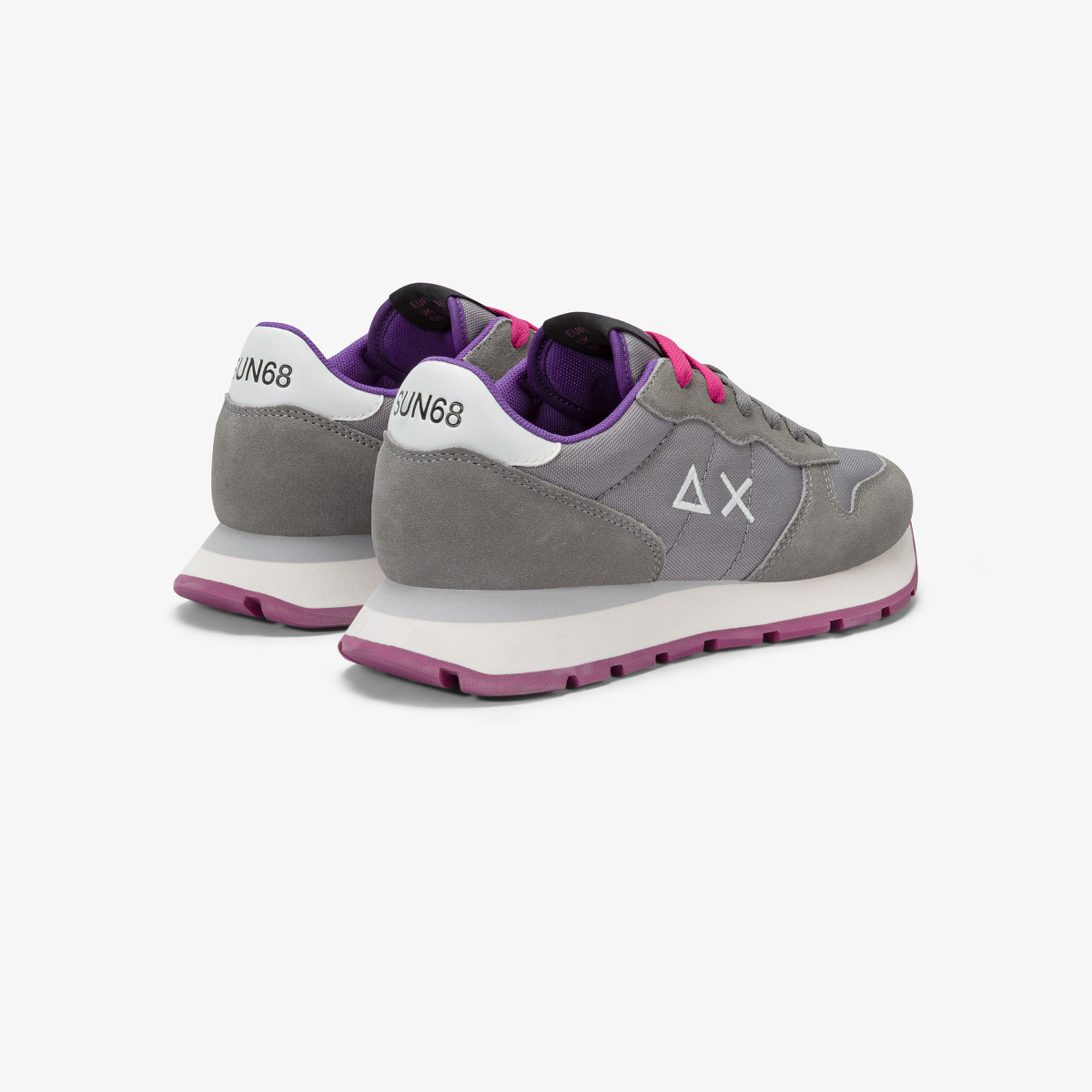 Medium grey Ally Solid nylon and suede sneaker