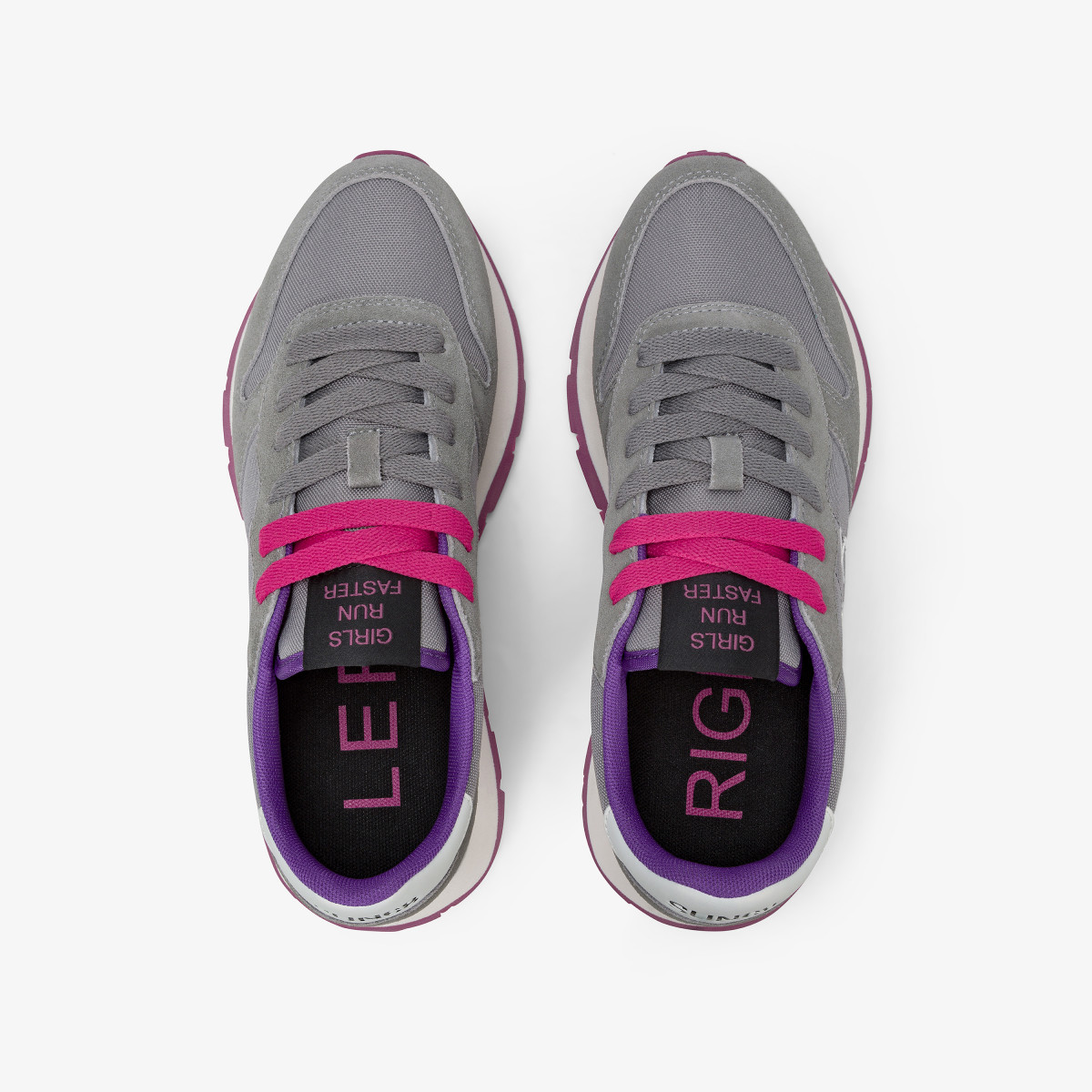 Medium grey Ally Solid nylon and suede sneaker