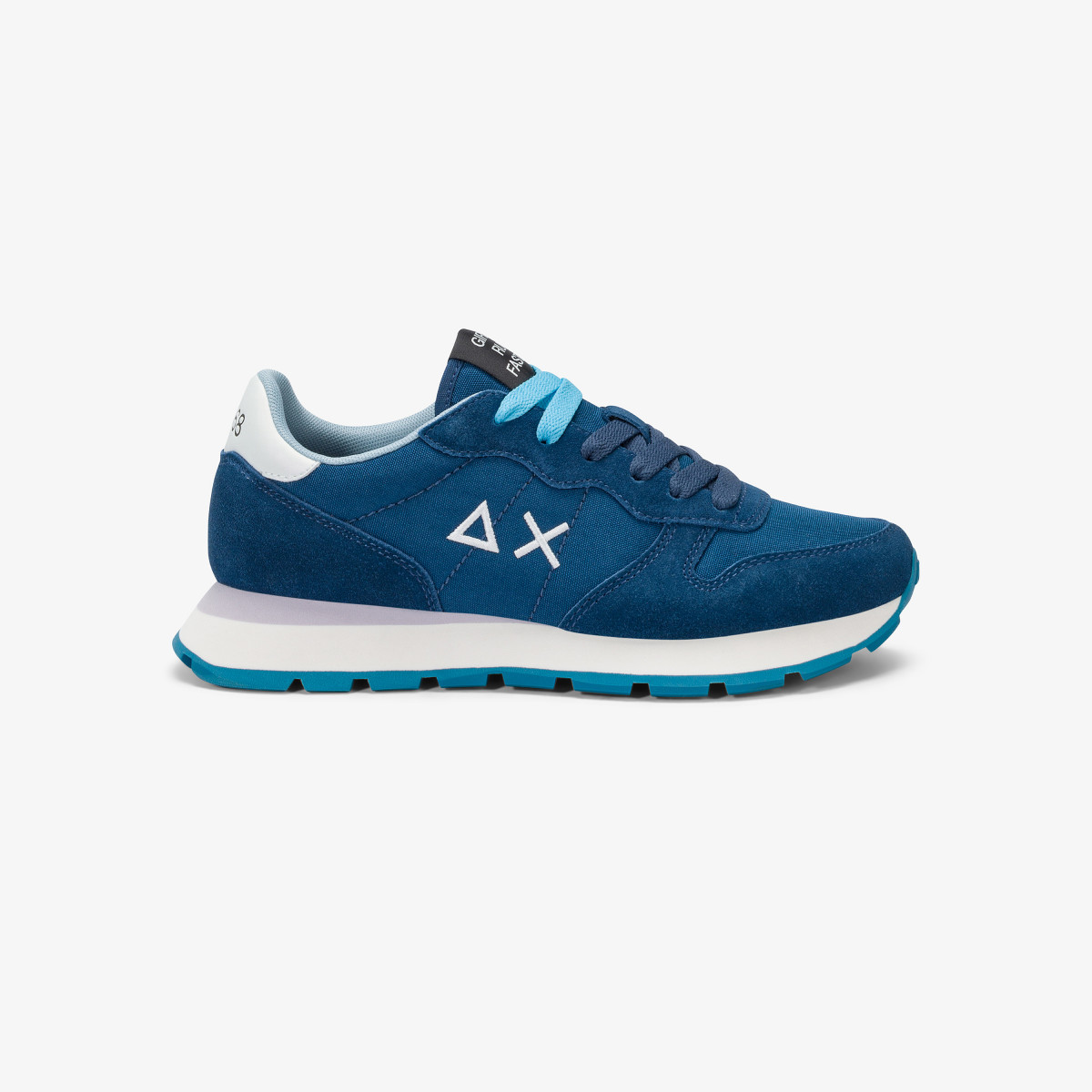 Petrol Ally Solid nylon and suede sneaker