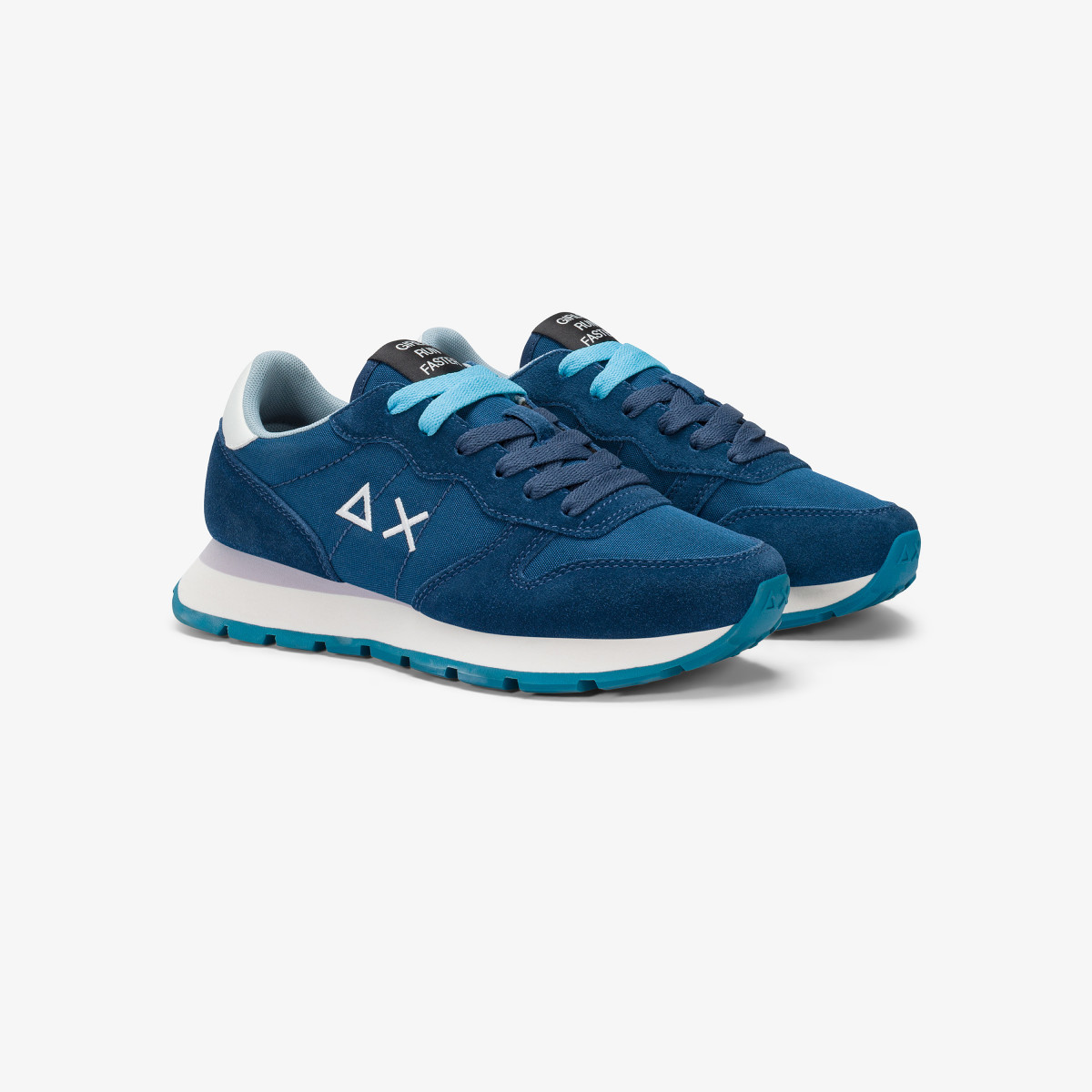 Petrol Ally Solid nylon and suede sneaker