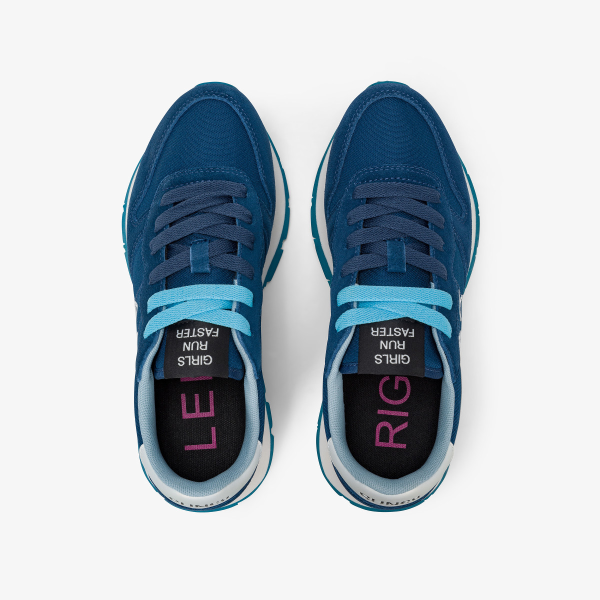 Petrol Ally Solid nylon and suede sneaker