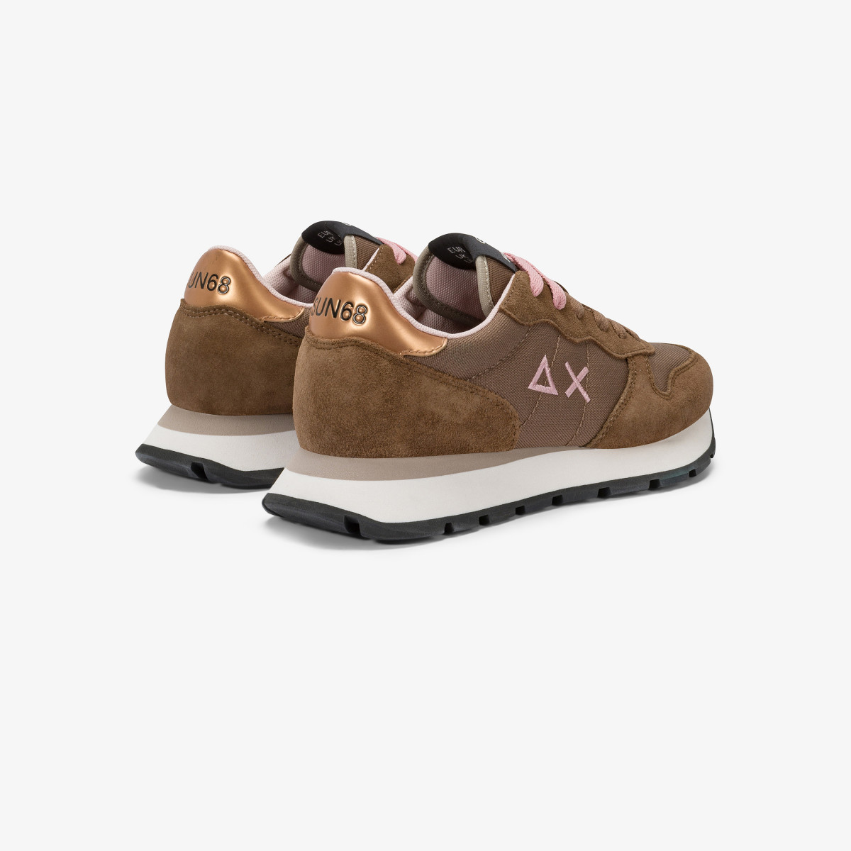 Sneaker Ally Solid in nylon e suede volpe