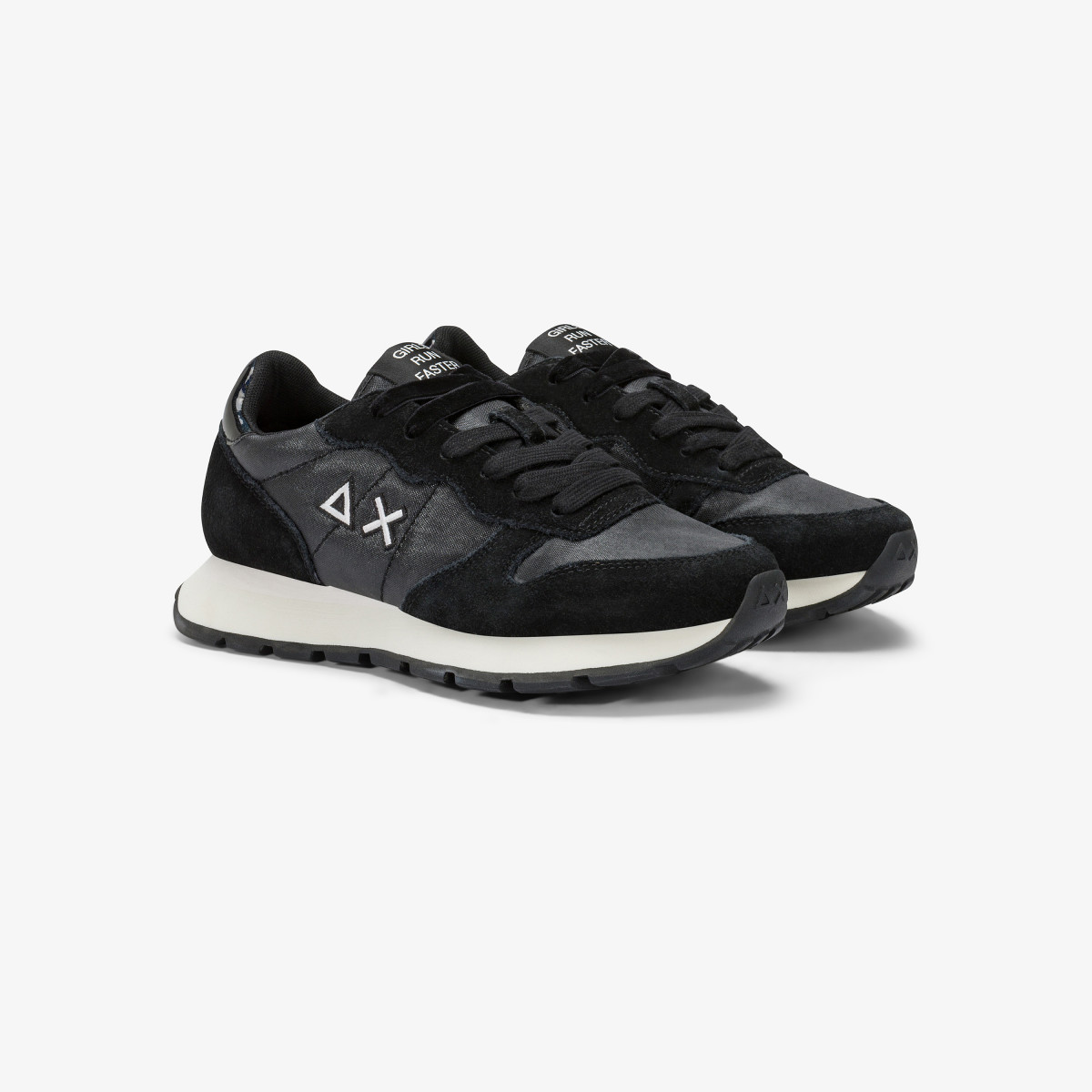 Sneaker Ally Bright in nylon e suede nero