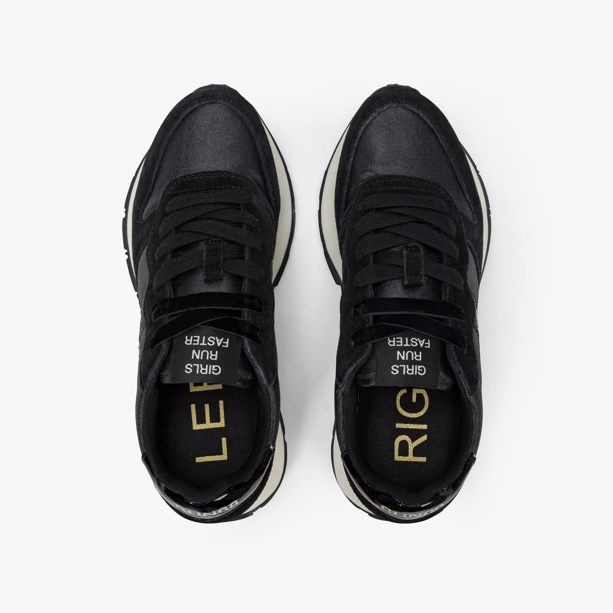 Sneaker Ally Bright in nylon e suede nero